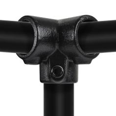 Buiskoppeling Drieweg kniestuk 90° - zwart-B / 26,9 mm